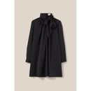 Robe Fluide Col Lavallière Noir