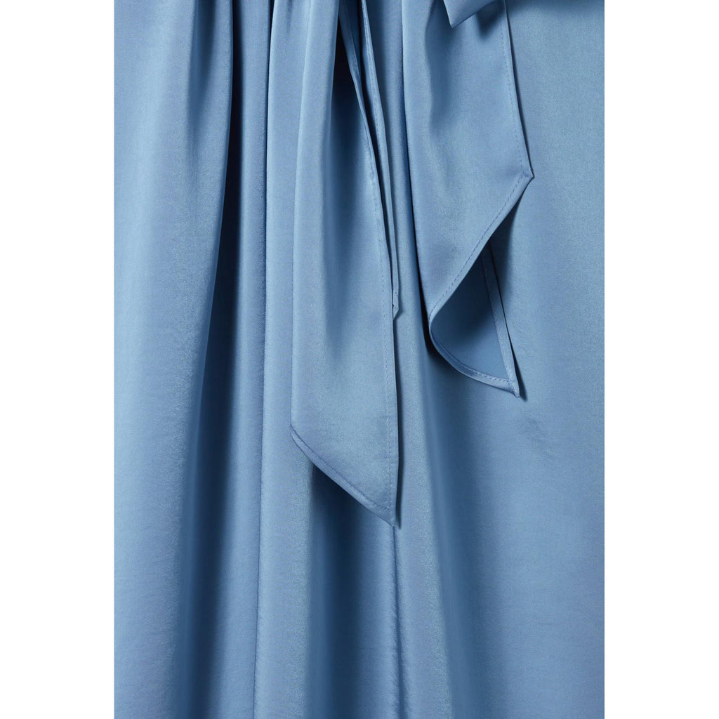 Robe Fluide Col Lavallière Noir