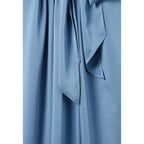 Robe Fluide Col Lavallière Noir