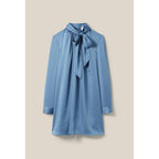 Robe Fluide Col Lavallière Noir