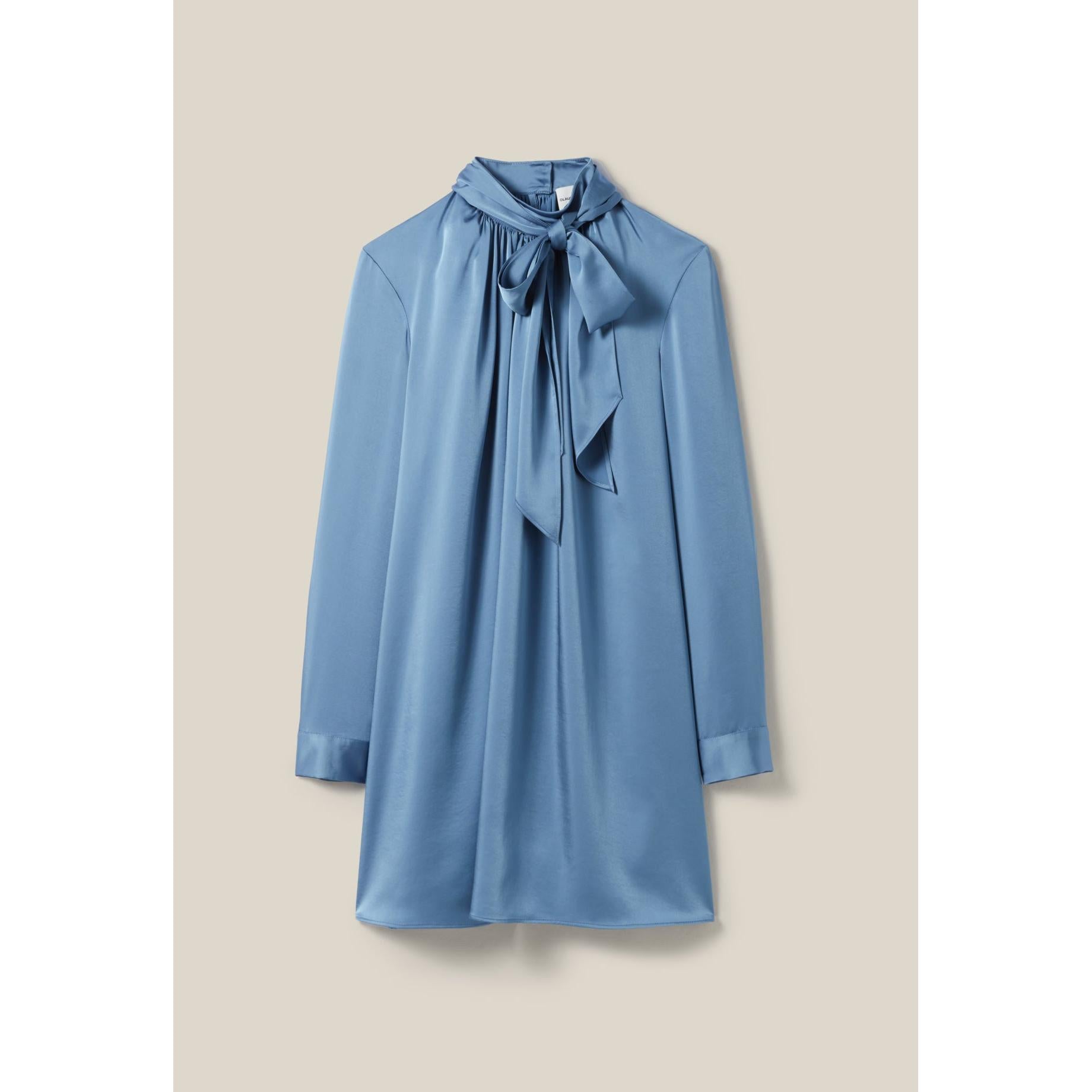 Robe Fluide Col Lavallière Noir