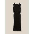 Claudie Pierlot - Robe 7/8Ème Col Rond Élastiquée