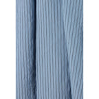 Vestido cruzado corto de rayas azules