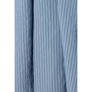 Vestido cruzado corto de rayas azules