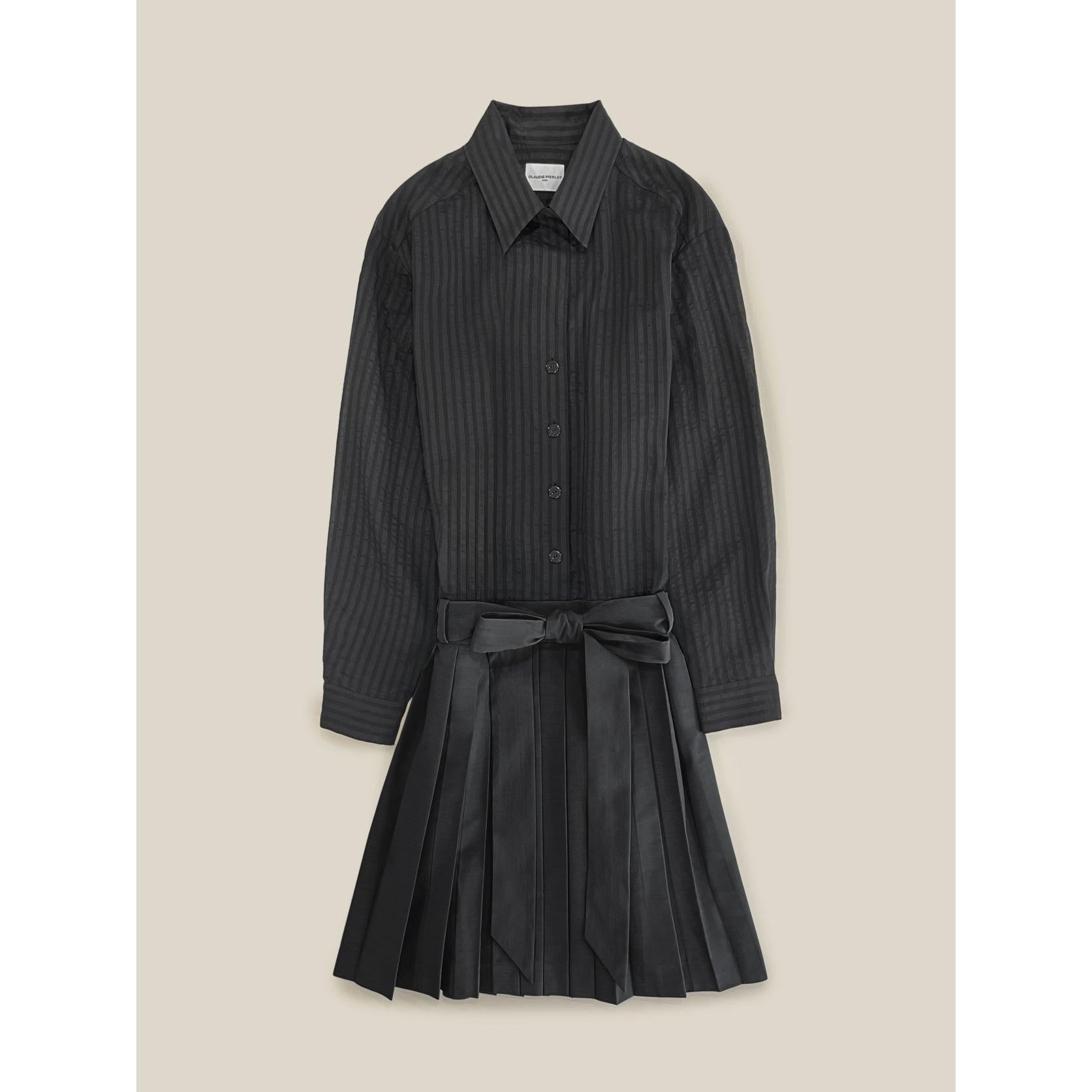 Robe Bi-Matière Rayures