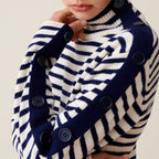 Robe Marinière Maille Col Montant