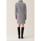Robe Marinière Maille Col Montant