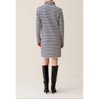 Vestido marinero de punto con cuello alto