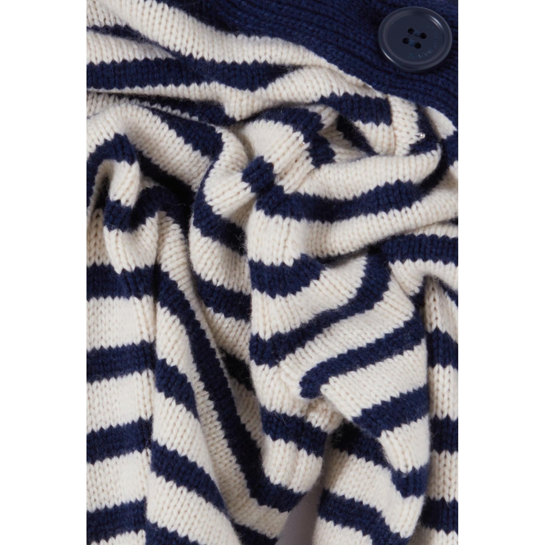 Robe Marinière Maille Col Montant
