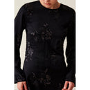 Robe Courte Noire Sequins Brodés