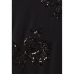 Robe Courte Noire Sequins Brodés