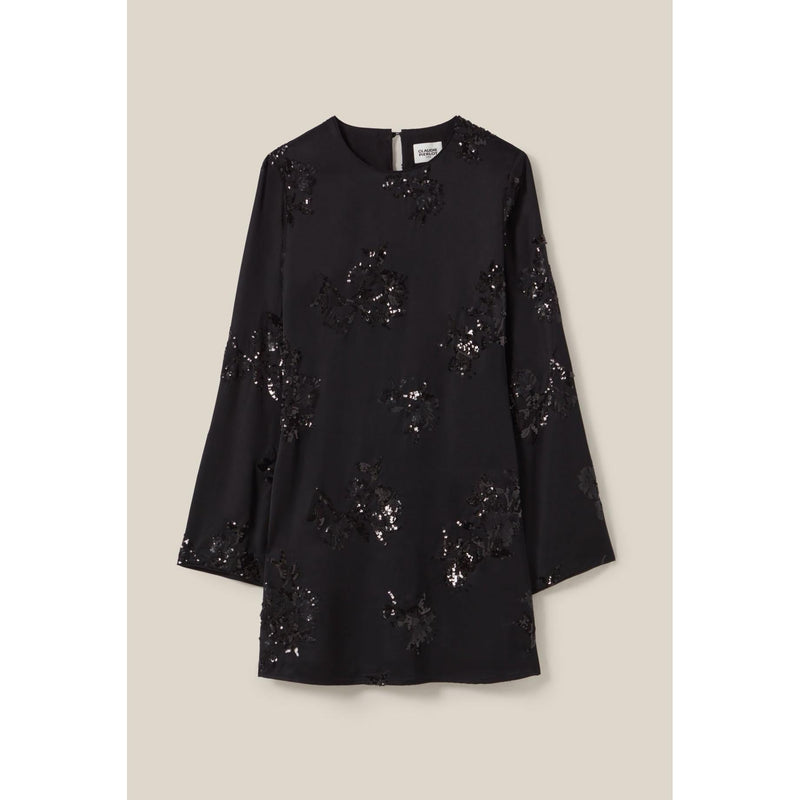 Robe Courte Noire Sequins Brodés