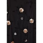 Long Fluid Dress with Embroidered Sequins