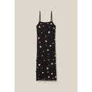 Vestido largo fluido con lentejuelas bordadas