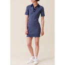 Vestido corto con monograma azul marino