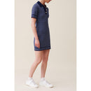 Vestido corto con monograma azul marino