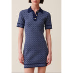 Robe Courte Monogramme Marine
