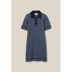 Robe Courte Monogramme Marine