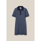 Navy Monogram Short Dress
