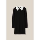 Robe Maille Noir Col Amovible
