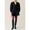 Robe Courte Manches Ballons Noire