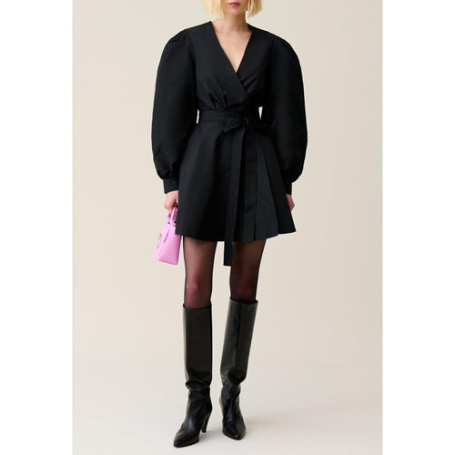Claudie Pierlot - Vestido corto negro con mangas globo