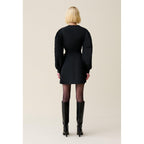Claudie Pierlot - Vestido corto negro con mangas globo