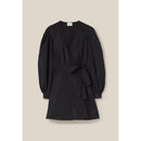 Robe Courte Manches Ballons Noire