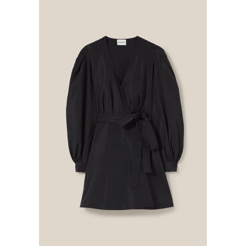 Robe Courte Manches Ballons Noire