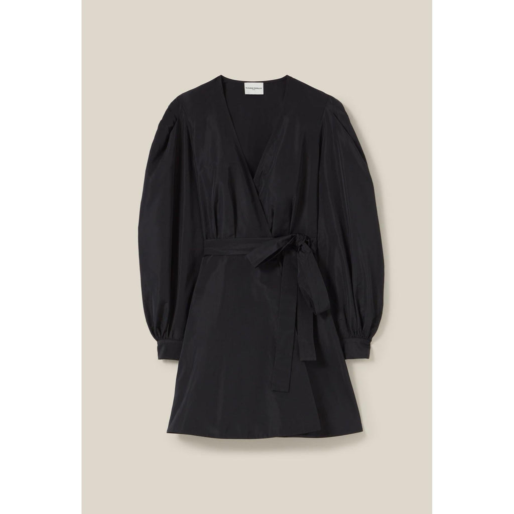 Claudie Pierlot - Vestido corto negro con mangas globo