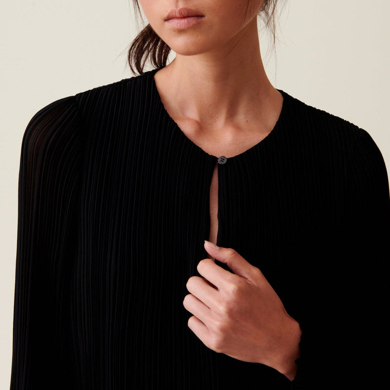 Claudie Pierlot - Vestido Corto Plisado De Manga Larga