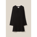 Robe Courte Plissée Manches Longues