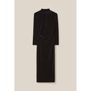 Vestido largo ajustado de terciopelo negro