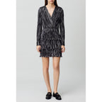 Short Silver Ruffled Dress