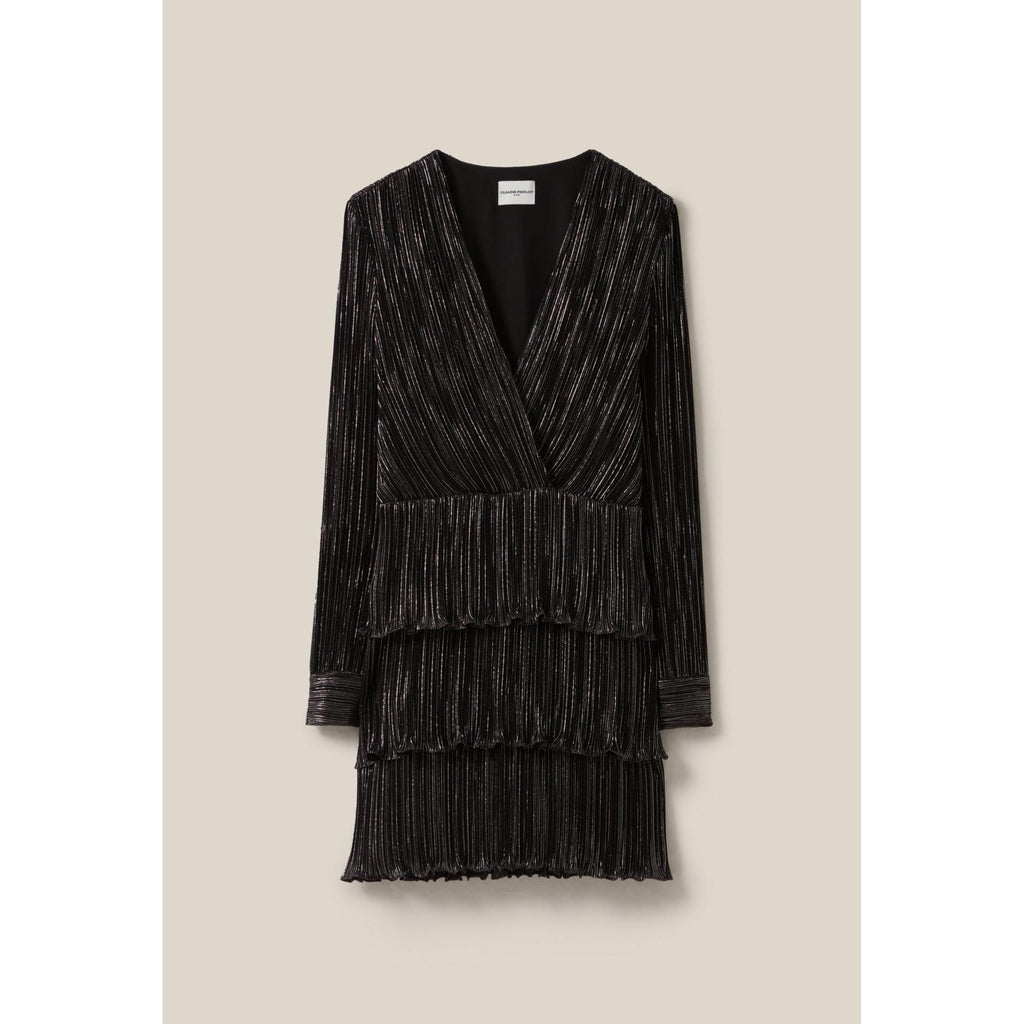 Short Silver Ruffled Dress