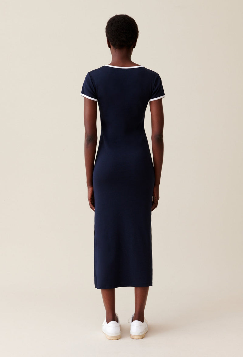 Vestido de Punto - Talalauni - Azul Marino