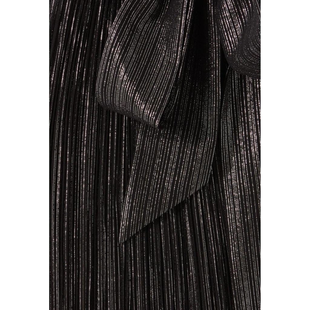 Robe Courte Plissée Argentée