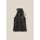Robe Courte Plissée Argentée