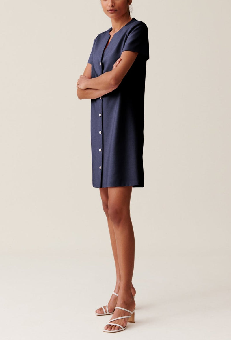 Claudie Pierlot - Vestido C&T - Risla - Azul marino