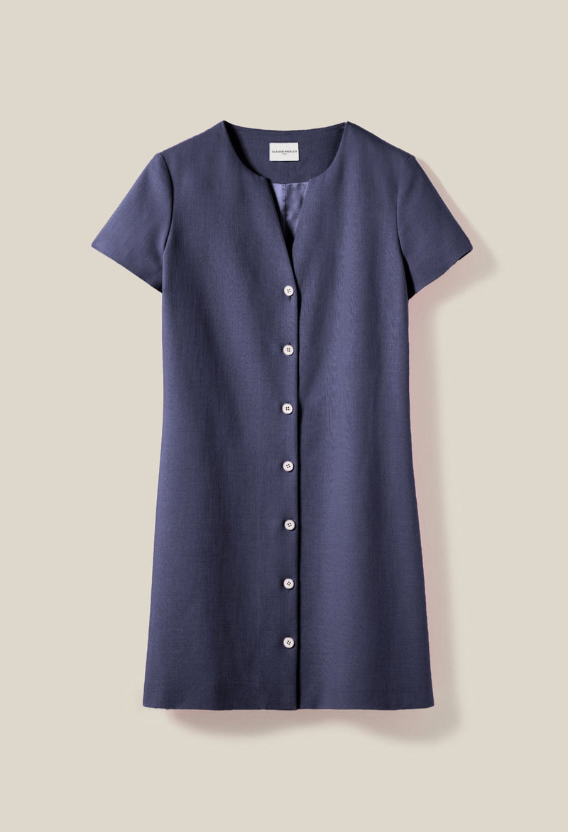 Claudie Pierlot - Vestido C&T - Risla - Azul marino