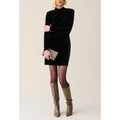 Claudie Pierlot - Short Fitted Black Velvet Dress