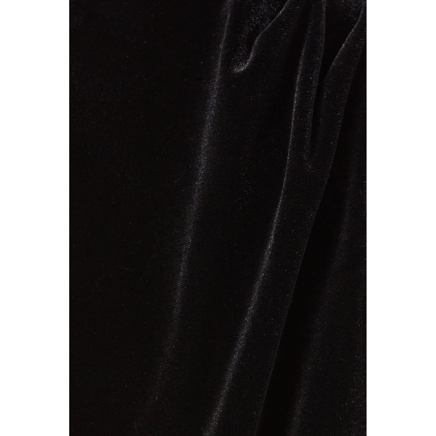 Claudie Pierlot - Short Fitted Black Velvet Dress