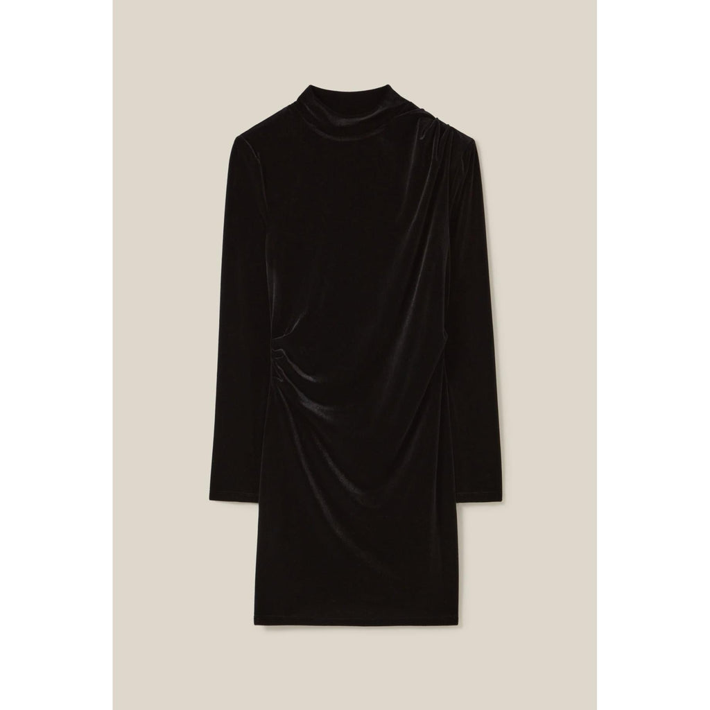 Claudie Pierlot - Short Fitted Black Velvet Dress