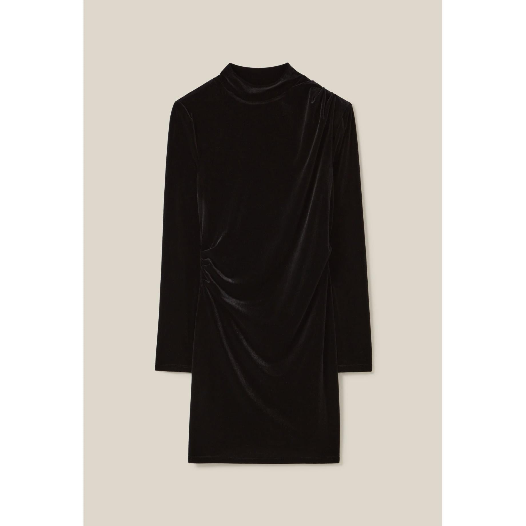 Claudie Pierlot - Short Fitted Black Velvet Dress