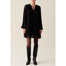 Robe Courte Noire Volantée