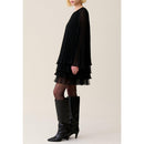 Robe Courte Noire Volantée