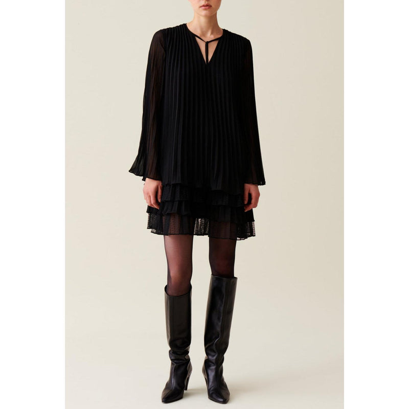 Robe Courte Noire Volantée