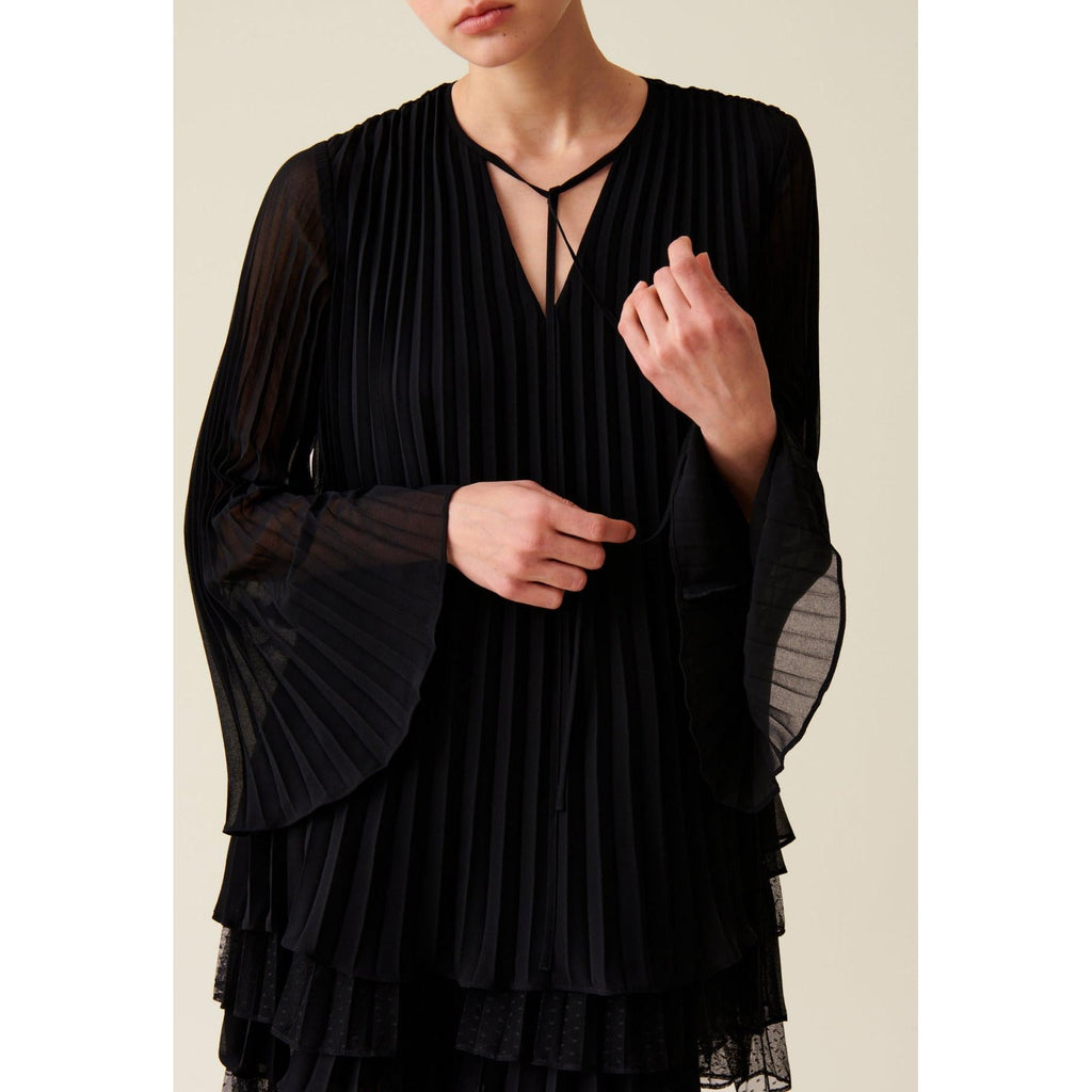 Claudie Pierlot - Robe Courte Noire Volantée