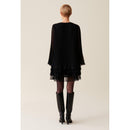 Robe Courte Noire Volantée