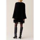 Robe Courte Noire Volantée